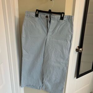 Old Navy Women’s Sky Blue Cropped Wide Leg Chino style pants